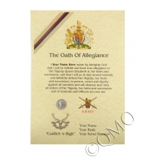 Seaforth Highlanders Oath Of Allegiance Certificate
